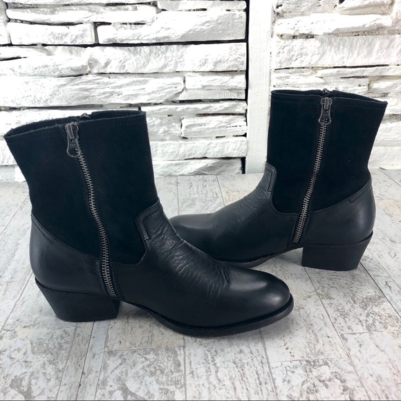 H by Hudson Crafted Riley Leather Dual Zip Bootie - Picture 5 of 8